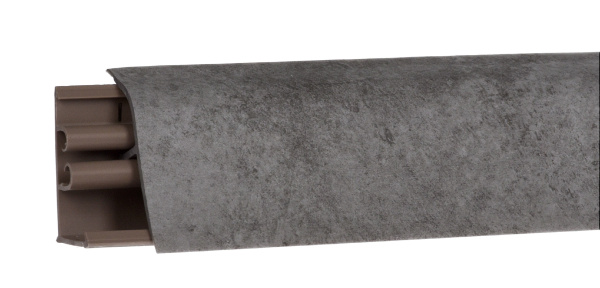 Плинтус LB-38 4.2м Серебристо-серая геометрия (Бетон) 6016В