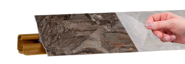 Плинтус LB 231 Мрамор Бергамо тёмный 3,0 м 145