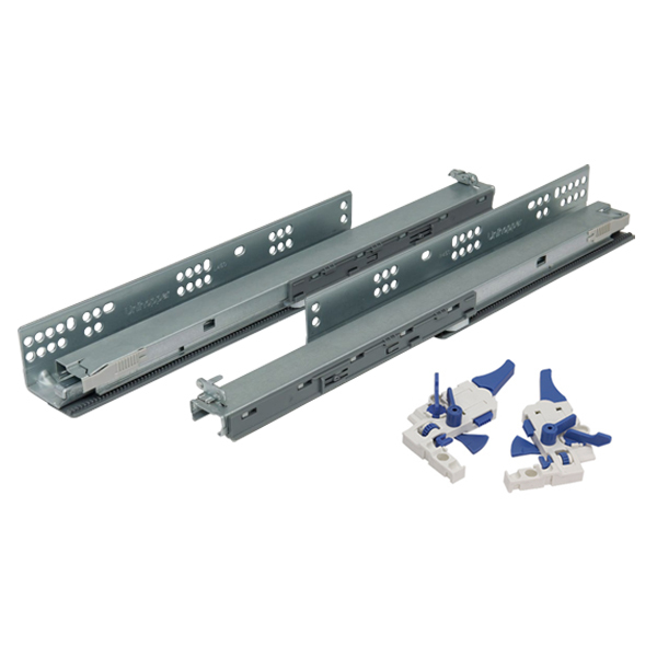 Направляющая шариковая скрытая 450 мм с доводчиком 3D Unihopper 50 кг.