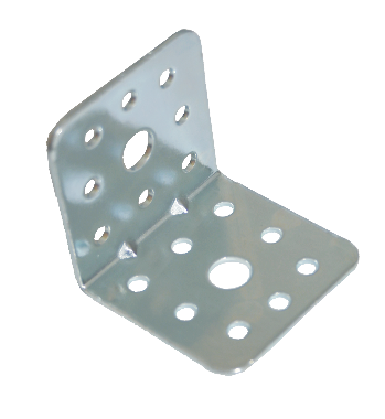 Уголок усиленный 40х40х40х1.5 мм 2 отверстия Цинк Металлист