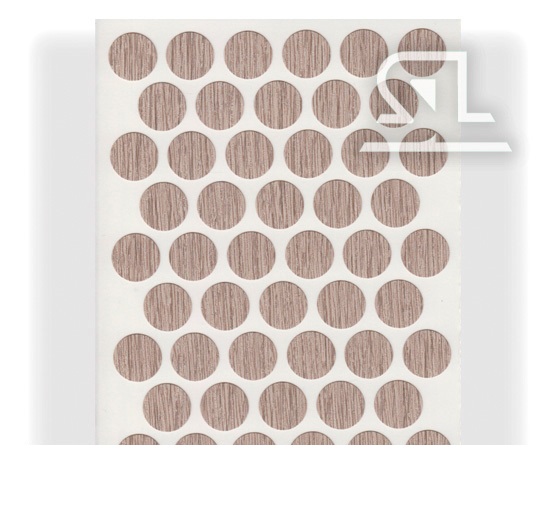 Пластиковые заглушки самоклеящиеся 14мм для евровинта KP3144 Набукко PACIFIC