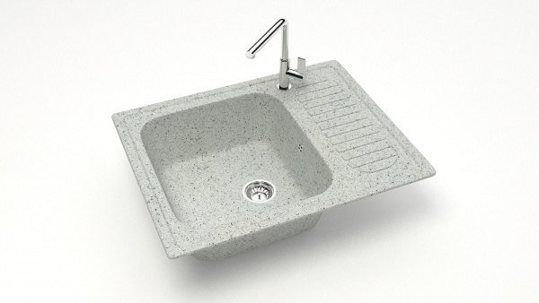 Мойка прямая F15 Q10 Светло-серый матовый