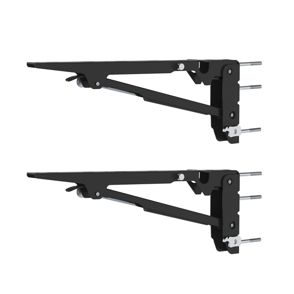 Держатель складной для столешниц 40-60мм Чёрный 80кг.