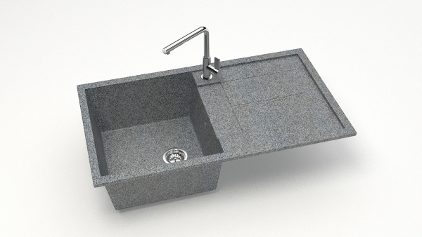 Мойка прямая F17 Q8 Тёмно-серый матовый