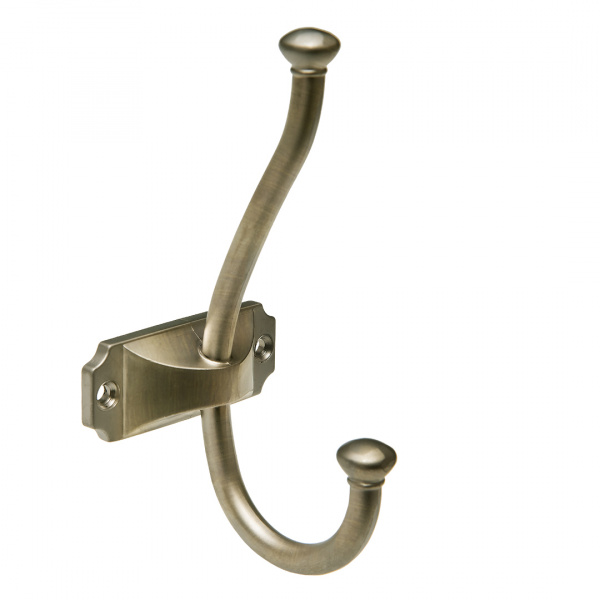 Крючок 2х рожковый KR 0420 AB Бронза античная KERRON 20 кг.