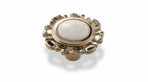 Ручка кнопка FB-033 Золото Белый