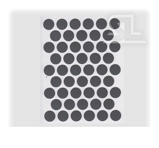 Пластиковые заглушки самоклеящиеся 18мм для евровинта PC2548 Антрацит PACIFIC