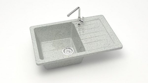 Мойка прямая Энди Z16 Q10 Светло-серый глянец