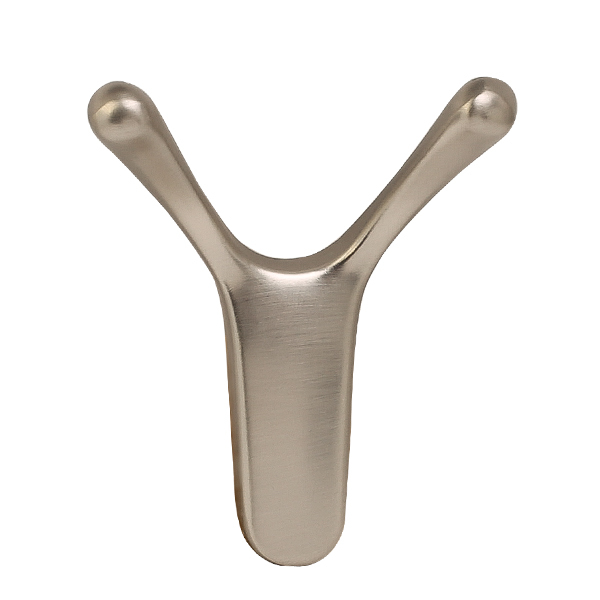 Крючок 2х рожковый R24 Никель брашированый MF 15кг.