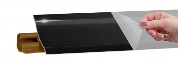 Плинтус LB 231 Чёрный глянец 3,0 м 57