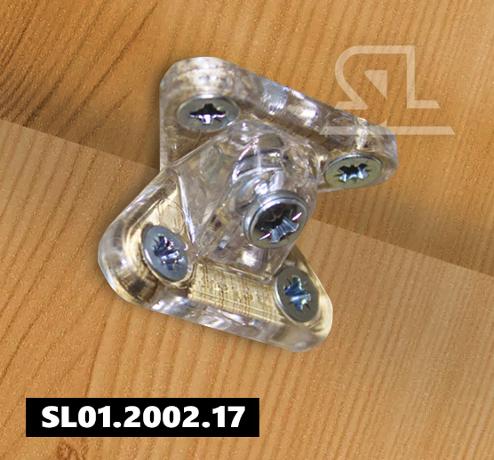 Угловая стяжка "Бабочка" поликарбонат Прозрачный SL