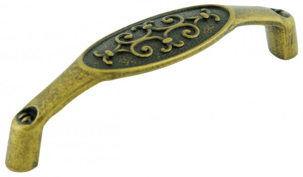 Ручка скоба RS 413 96 Латунь старинная европейская