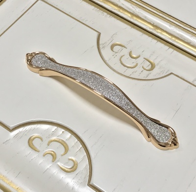 Ручка скоба MARIA 96 Золото с серебряным блеском