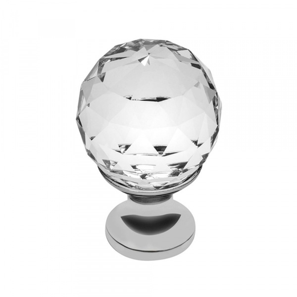 Ручка кнопка GZ CRPA 25 Хром Хрусталь