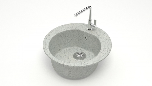 Мойка круглая F3 Q10 Светло-серый матовый