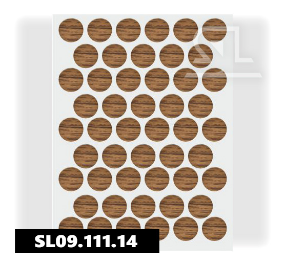 Пластиковые заглушки самоклеящиеся 14мм для евровинта A3058 PACIFIC