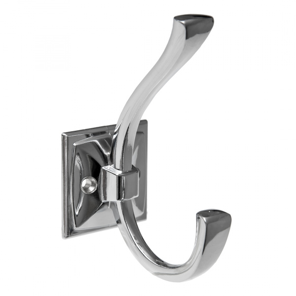Крючок 2х рожковый KR 0390 Хром KERRON 15 кг.