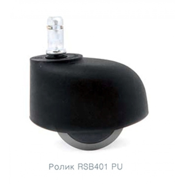 Колёсная опора 50 мм  для кресел поворотная усиленная обрезиненная Чёрный ФФМ