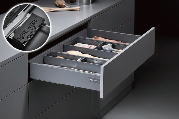 Ящик 80х500 доводчик-толкатель Серый Magic Box Unihopper 30 кг.