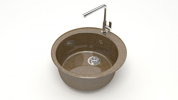 Мойка круглая Браун Z510 Q9 Терракот глянец