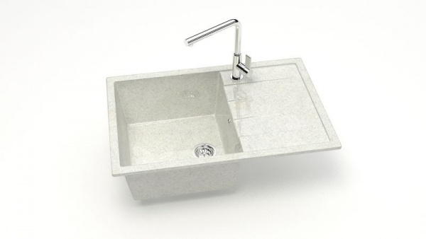 Мойка прямая Джоли Z161 Q15 Белый гранит глянец