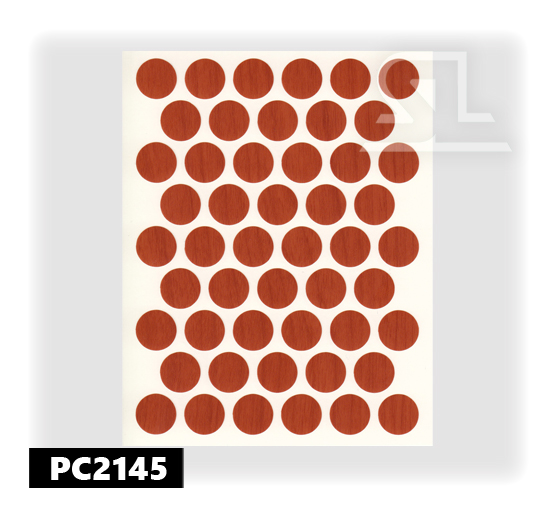 Пластиковые заглушки самоклеящиеся 14мм для евровинта PC2145 Вишня PACIFIC