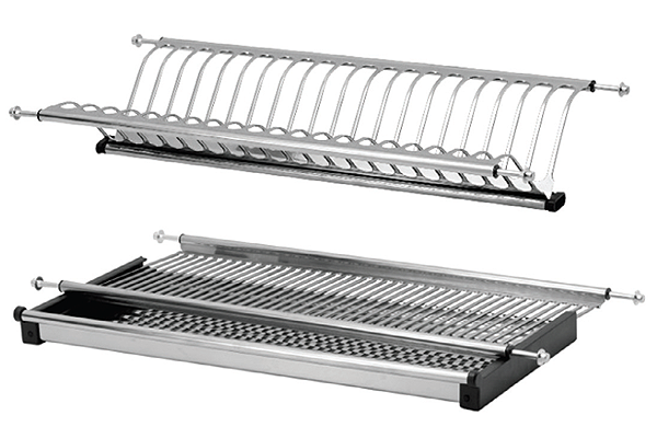 Сушка для посуды 600 2-х уровневая Нержавеющая сталь из листа AMIX