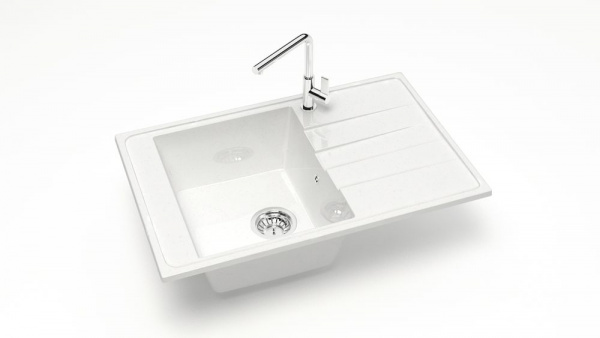 Мойка прямая Зельда Z32 Q1 Белый лёд глянец