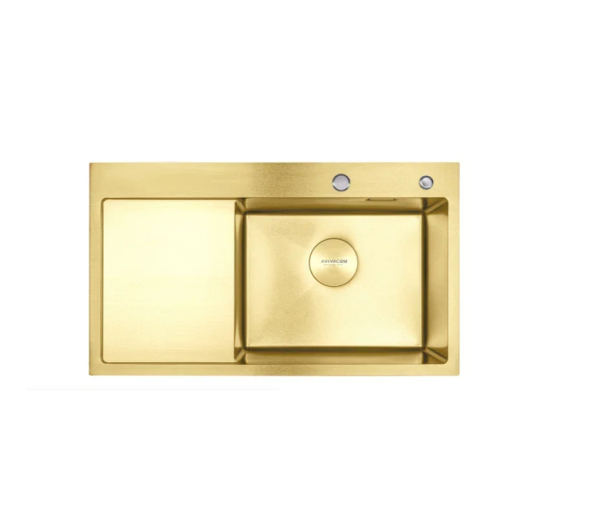 Мойка AVIVACOM 3мм 780*480мм Нано Золото с крылом Правая