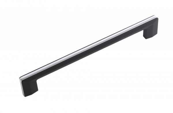 Ручка скоба ARCADA RS 285 192 Чёрный матовый Хром