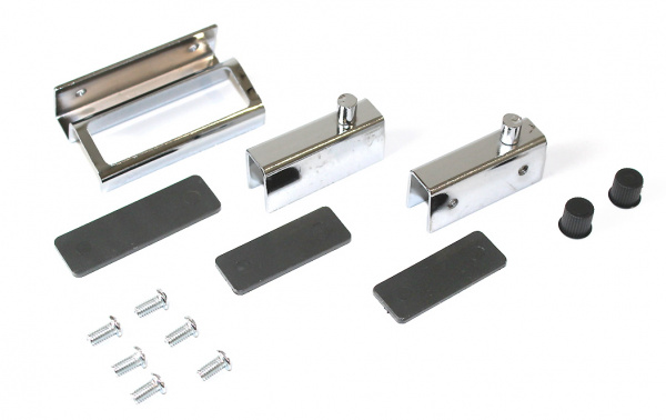 Петля зажимная для стеклянной двери FIT Хром комплект с ручкой