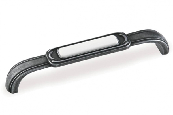 Ручка скоба FS-139 128 Олово старое Белый