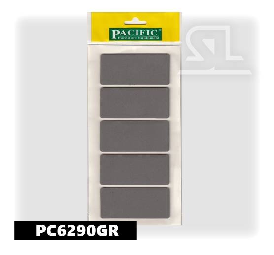 Самоклеящаяся подложка резиновая Eva 40х90 мм Серый 5шт PACIFIC