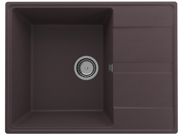 Мойка прямая Quartz Prima 650 Трюфель