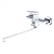 Смеситель для ванны SOLEN WHITE Белый с длинным изливом и лейкой OSGARD
