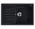 Мойка глянцевая прямая U400 Brilliant Ультра-чёрный