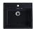 Мойка глянцевая квадратная U104 Brilliant Ультра-чёрный