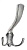Крючок 3х рожковый N01 Хром матовый EDSON