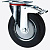 Колёсная опора 125 мм промышленная поворотная со стопором 100 кг Чёрный МФК