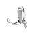 Крючок 2х рожковый 10003 Хром матовый EDSON 