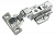 Петля вкладная 15* с доводчиком CLIP-ON 3D AGV 