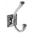 Крючок 2х рожковый KR 0390 Хром KERRON 15 кг.