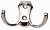 Крючок 2х рожковый 21403 Хром EDSON