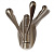 Крючок 3х рожковый WP 1006 Никель матовый GAMET