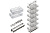 Пенал с доводчиком 400 6 полок Хром AMIX 1850-2200х480х356